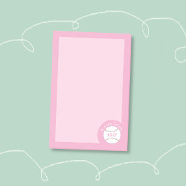 Mooie Roze Meisjesachtige Honkbal Notities Post-it® Notes