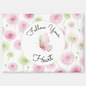 Mooie Roze Mint Ranunculus Citaat Magneet (Voorkant)