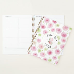 Mooie Roze Mint Ranunculus Citaat Planner