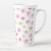 Mooie Roze Mint Ranunculus   Latte Mok (Rechts)
