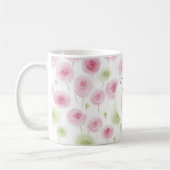 Mooie Roze Mint Ranunculus Paard Koffiemok (Links)