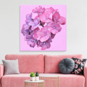 Mooie roze moderne bloem minimalist chic femme canvas afdruk (Insitu (Woonkamer))