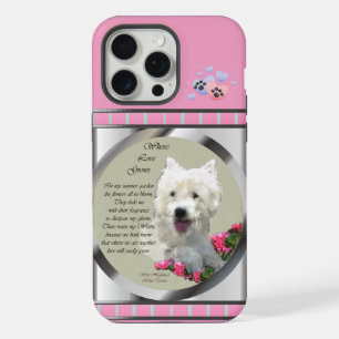 Mooie Roze Moderne Westie Hond Kunst iPhone 15 Pro Max Case