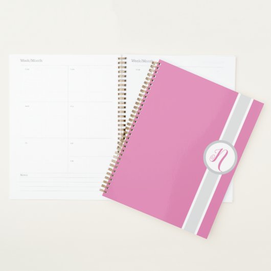 Mooie Roze Monogram Planner (Display)