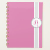 Mooie Roze Monogram Planner (Voorkant)
