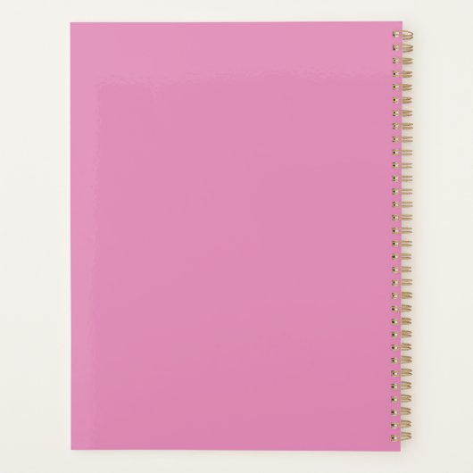 Mooie Roze Monogram Planner (Achterkant)