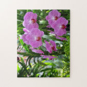 Mooie roze mot orchidee print puzzel (Verticaal)