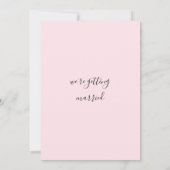 Mooie roze munt rozen bladeren bloemenbruiloft kaart (Achterkant)