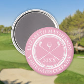 Mooie Roze Naam En Clubnaam Datum Magneet