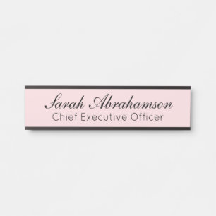 Mooie Roze Naambord - Kantoor Deur Bord Deurbordje
