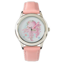 Mooie roze octopus horloge