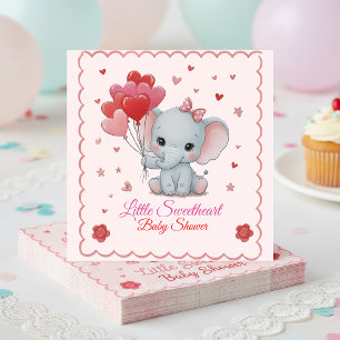 Mooie Roze Olifant Baby Shower Welkomstbord Servet