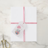Mooie Roze Olifant Cadeaubijslage Cadeaulabel (Met Touw)