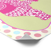 Mooie Roze Olifant Prinses  Persoonlijke Poster (Hoek)