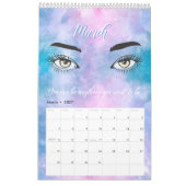 Mooie roze olifantenaffaires kalender (Mar 2027)