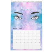 Mooie roze olifantenaffaires kalender (Feb 2026)