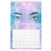 Mooie roze olifantenaffaires kalender (Jan 2026)