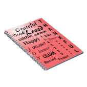 Mooie roze ombre dankbaarheid notitieboek (Rechterzijde)