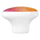 Mooie Roze Oranje Geel Waterverf Stropdas-Dye Keramische Knop (Zijkant)