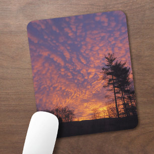 Mooie Roze Oranje Wolken Zonsopgang Foto Muismat