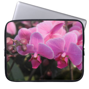 mooie roze orchidee bloemen. bloem fotografie laptop sleeve