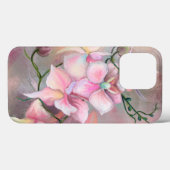 Mooie Roze Orchidee Bloemen iPhone Case (Achterkant (horizontaal))
