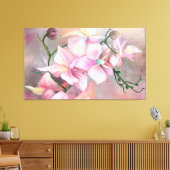 Mooie roze orchidee bloemen - Oorspronkelijk schil Canvas Afdruk (Insitu (Woonkamer))