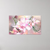 Mooie roze orchidee bloemen - Oorspronkelijk schil Canvas Afdruk (Voorkant)