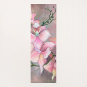 Mooie roze orchidee bloemen yoga mat (Achterkant)