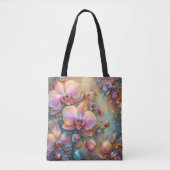 Mooie roze orchidee fantasy tuin tote bag (Voorkant)