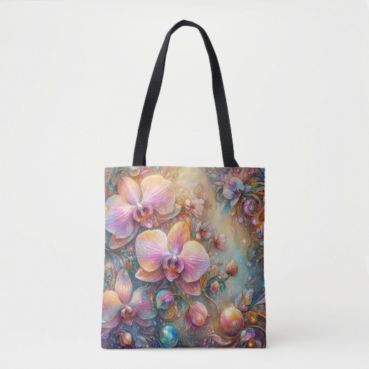 Mooie roze orchidee fantasy tuin tote bag (Voorkant)