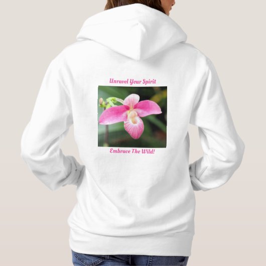 Mooie roze orchidee hoodie (Achterkant)