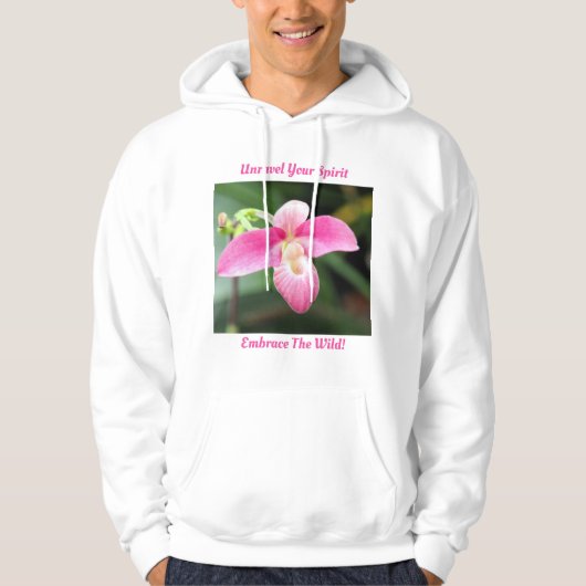 Mooie roze orchidee hoodie (Voorkant)