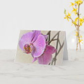 Mooie roze orchidee ventilator Kaart voor kunstnot (Gele Bloem)