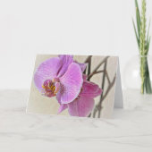 Mooie roze orchidee ventilator Kaart voor kunstnot (Voorkant)
