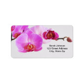Mooie roze orchideeën etiket (Voorkant)