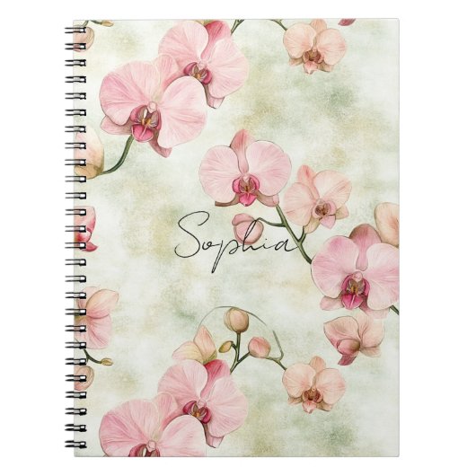 Mooie Roze Orchideeën Notitieboek (Voorkant)