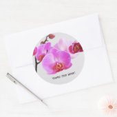 Mooie roze orchideeën ronde sticker (Envelop)