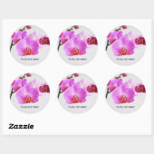 Mooie roze orchideeën ronde sticker (Vel)
