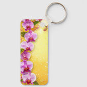 Mooie roze orchideeën sleutelhanger (Achterkant)