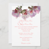 Mooie roze orchideeën voor een bruiloft kaart (Voorkant)