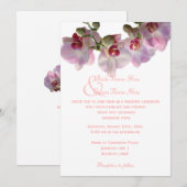 Mooie roze orchideeën voor een bruiloft kaart (Voorkant / Achterkant)