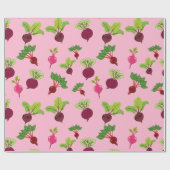 Mooie roze & Paarse biet patroon Cadeaupapier (Vlak)