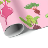 Mooie roze & Paarse biet patroon Cadeaupapier (Rol Hoek)