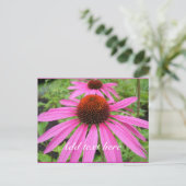 mooie roze paarse bloemen briefkaart (Staand voorkant)