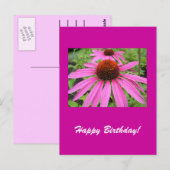 mooie roze paarse bloemen briefkaart (Voorkant / Achterkant)