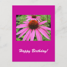 mooie roze paarse bloemen briefkaart