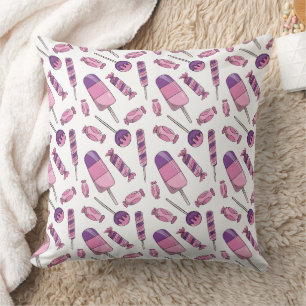Mooie Roze & Paarse Candy Popsicle Snoepjes Kussen