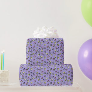 Mooie Roze Paarse en Gele Viooltjes Cadeaupapier