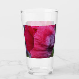 Mooie roze & Paarse klaproos Glas